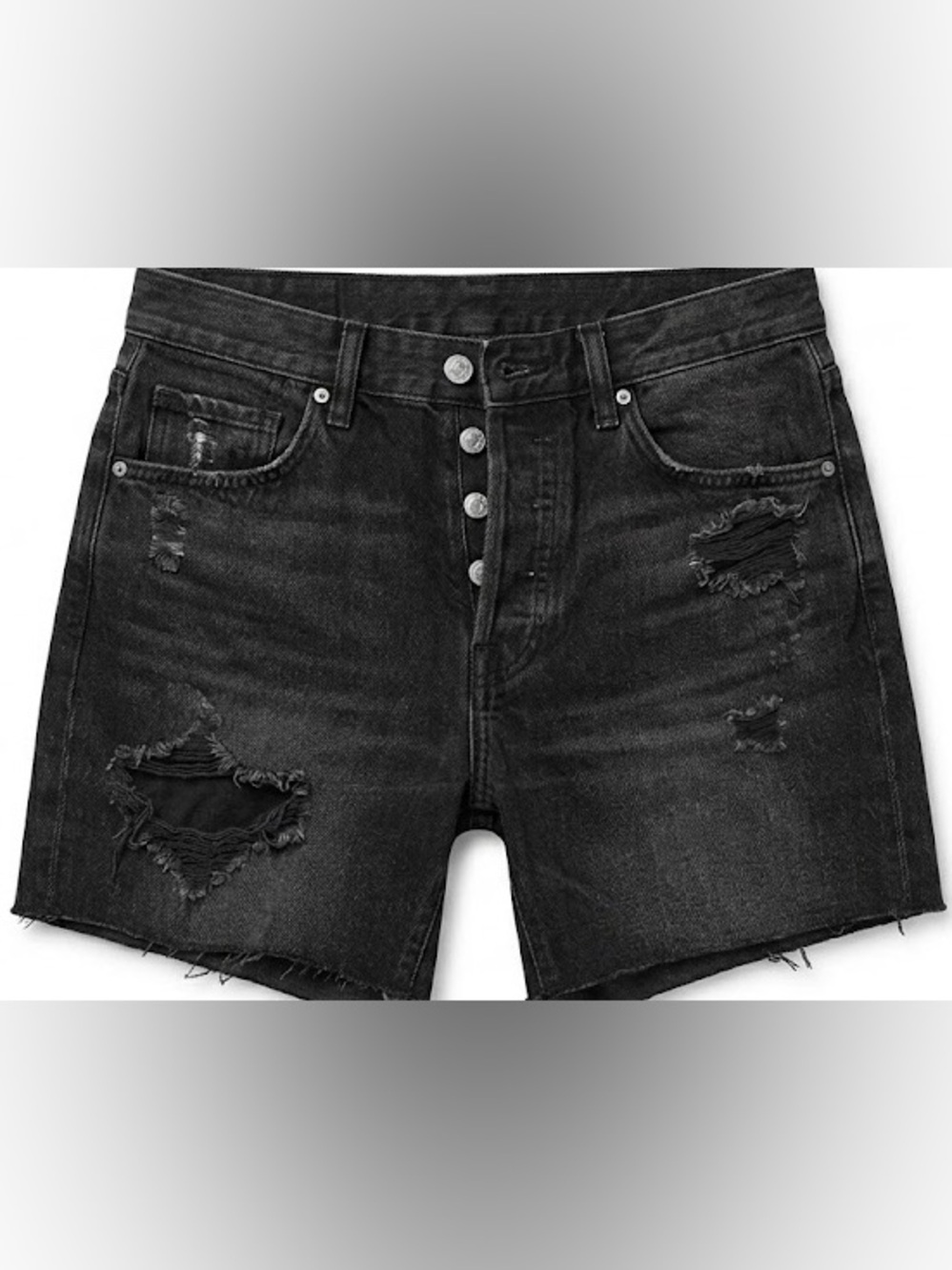 Forever 21 Black Denim Waistband Shorts